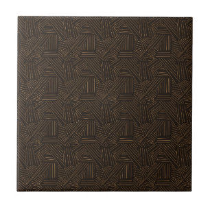 Carreau Décor rustique Brown Tiki Motif