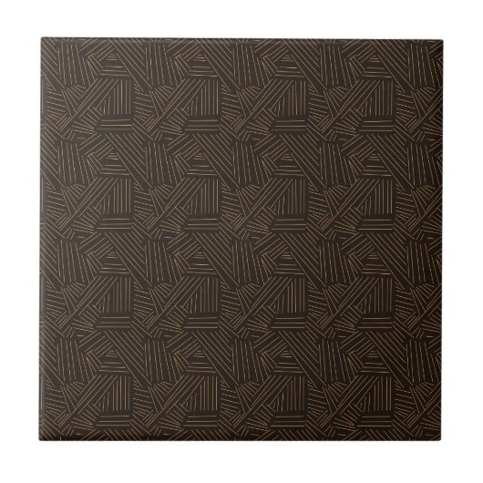 Carreau Décor rustique Brown Tiki Motif (Devant)