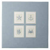 Carreau Décor rustique de plage (Devant)