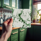 Carreau Décor vert Emerald Mur Art Nouveau Ceram