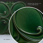 Carreau Décor vert Emerald Mur Art Nouveau Ceram