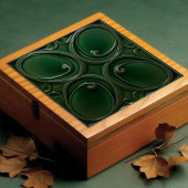 Carreau Décor vert Emerald Mur Art Nouveau Ceram