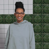 Carreau Décor vert Emerald Mur Art Nouveau Ceram