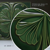 Carreau Décor vert Emerald Mur Art Nouveau Ceram