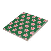 Carreau Décor vert Gras Y2K Fleur sauvage vibrant (Côté)