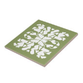 Carreau Décor vert mousse (Côté)