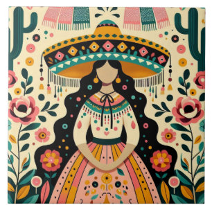 CARREAU DÉCORATIF DE STYLE MEXICAIN
