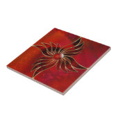 Carreau décoratif Rouge comme la flamme (Côté)