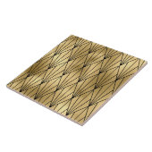 Carreau décoration art déco or noir carrelage céramique (Côté)