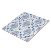 Carreau Décoration classique victorienne bleu blanc (Côté)