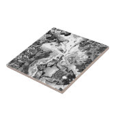 Carreau Décoration Cool noir et Marbre blanc (Côté)