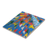 Carreau Décoration de drapeau triangulaire (Côté)