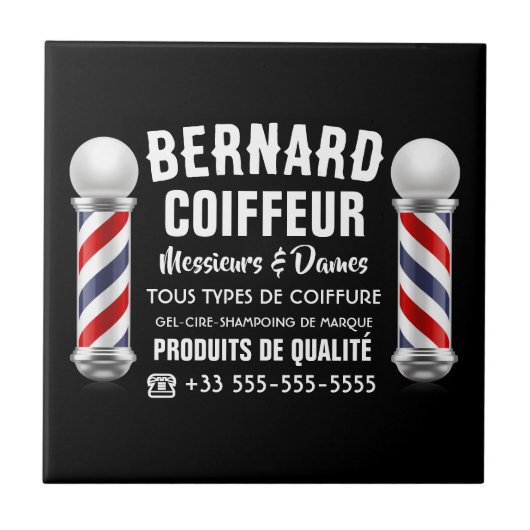 Carreau Décoration de salon de coiffure (Devant)