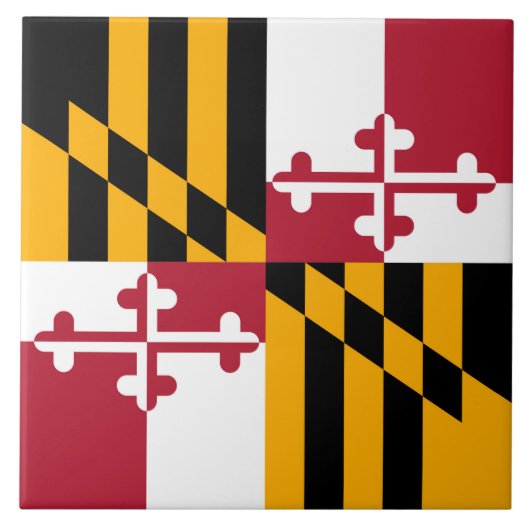 Carreau Décoration du drapeau de l'État du Maryland (Devant)