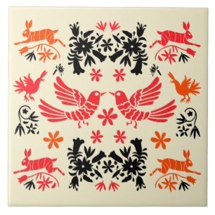 Carreau Décoration intérieure Otomi mexicaine