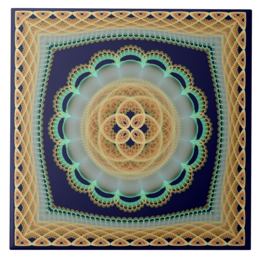 Carreau Décoration lumineuse frilly fractale (Devant)