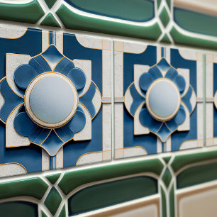 Carreau Décoration murale à motif Art Déco en céramique Ar