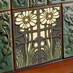 Carreau Décoration murale Art Déco florale Primrose Art No