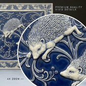 Carreau Décoration murale artisanale Hérissons