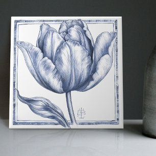 Carreau Décoration murale de tulipe de Delft Art Nouveau A