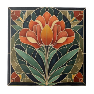 Carreau Décoration murale florale abstraite Art Déco Macki