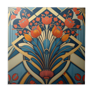 Carreau Décoration murale florale abstraite Art Déco Macki