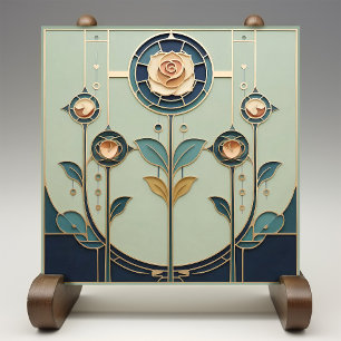 Carreau Décoration murale florale abstraite Art Déco Macki