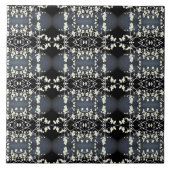 Carreau Decorative black and white pattern (Devant)