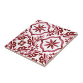 Carreau Decorative Red Azulejo Tile Patchwork Pattern (Côté)