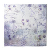 Carreau Découpage des fleurs de lavande (Devant)