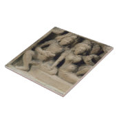 Carreau Découpage en pierre des amants appréciant un (Côté)