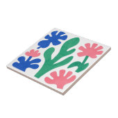 Carreau Découpages floraux audacieux dans le style Matisse (Côté)