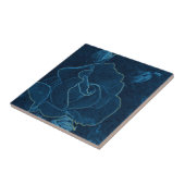 Carreau découpe de rose de bleu (Côté)