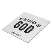 CARREAU DÉDIÉ À DIEU COOL PERSONNALISABLE NOIR TEXTE (Côté)