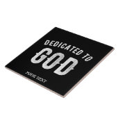 CARREAU DÉDIÉ À DIEU PERSONNALISABLE COOL TEXTE BLANC (Côté)