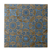 Carreau Deep Blue and Gold Ornate Medallion Pattern (Devant)