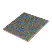 Carreau Deep Blue and Gold Ornate Medallion Pattern (Côté)