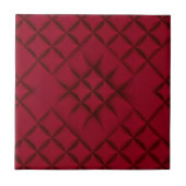 Carreau Deep Red Quilted Leather Pattern (Devant)