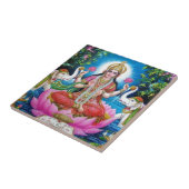 Carreau Déesse de Lakshmi de l'amour, de la prospérité, et (Côté)