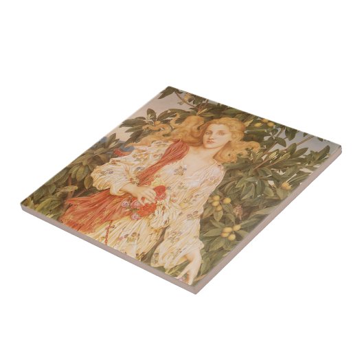 Carreau Déesse des fleurs, Flora de Morgan (Côté)