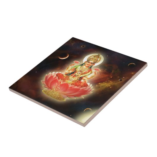 CARREAU DÉESSE INDIENNE DE MAA MAHALAXMI DEVI DE LA (Côté)