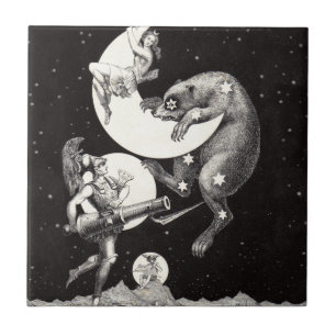 Carreau Déesse lunaire céleste antique et ours Ursa Major