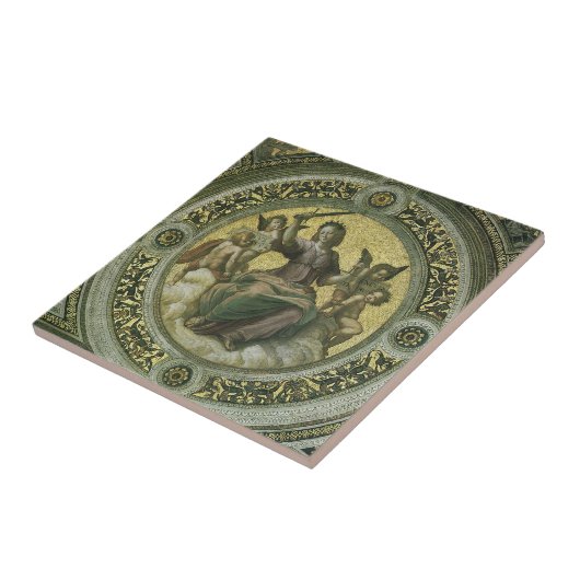 Carreau Déesse romaine Justice avec les anges par Raphael (Côté)