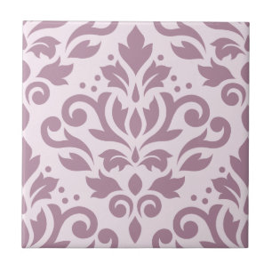 Carreau Défiler Damask Grand Design Mauve sur rose