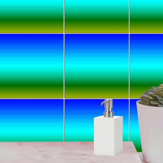 Carreau Dégradé bleu et vert mer et ciel