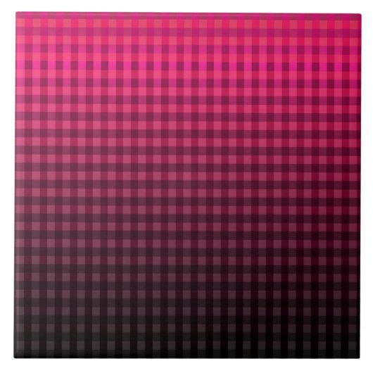 Carreau Dégradé de motif rouge et noir à damiers (Devant)