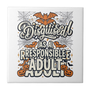 Carreau Déguisé en vecteur Halloween d'adulte responsable