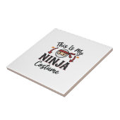 Carreau Déguisement de ninja drôle Design vectoriel Hallow (Côté)