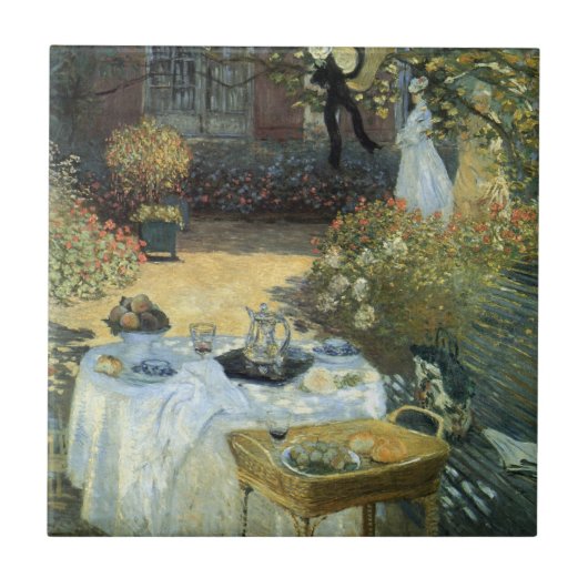Carreau Déjeuner de Claude Monet, impressionnisme Vintage (Devant)