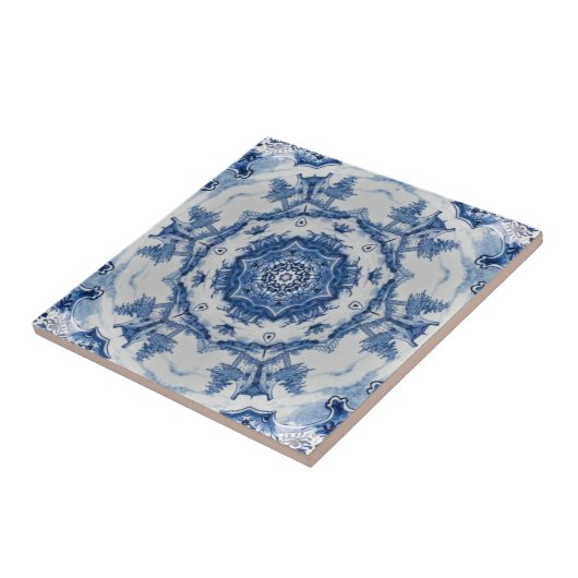 Carreau Delft Blue Design 02 1764 Backsplash Tile ~ (Côté)